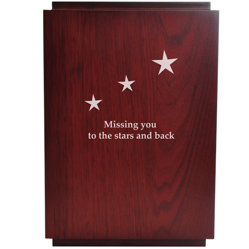 Cherry Finish Wood with Oval Photo Frame 200 cu in Cremation Urn-Cremation Urns-New Memorials-Afterlife Essentials