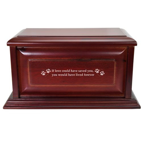 Classic Cherry Finish Raised Panel 240 cu in Cremation Urn-Cremation Urns-New Memorials-Afterlife Essentials