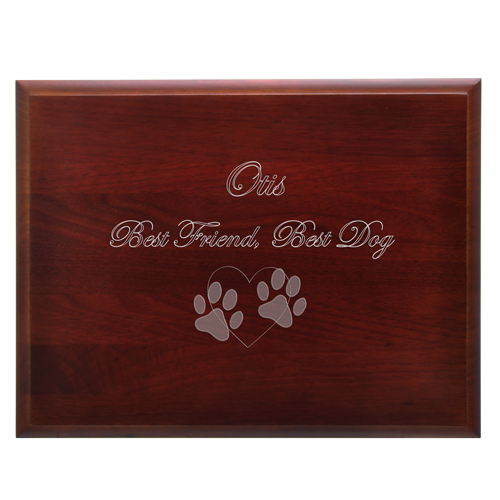 Cherry Finish Grooved Horizontal Wood Urn Large Dog Urns-Cremation Urns-New Memorials-Afterlife Essentials