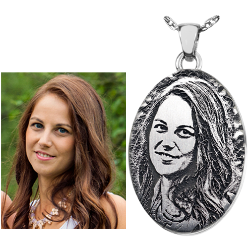 Oval Photo Pendant Cremation Jewelry-Jewelry-New Memorials-Afterlife Essentials