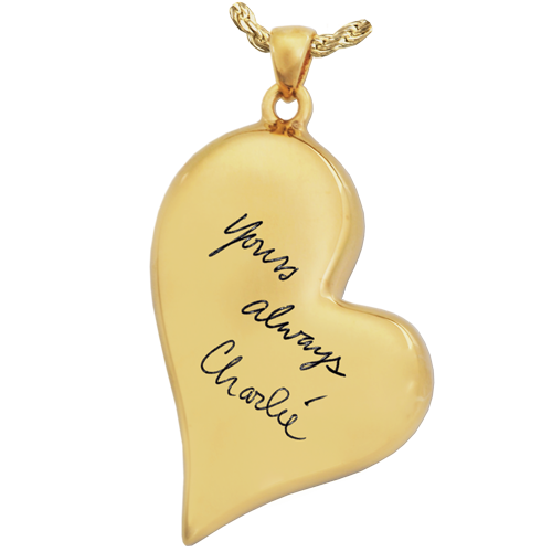 Teardrop Heart with Handwriting Cremation Jewelry-Jewelry-New Memorials-Afterlife Essentials