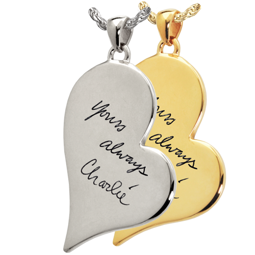 Teardrop Heart with Handwriting Cremation Jewelry-Jewelry-New Memorials-Afterlife Essentials