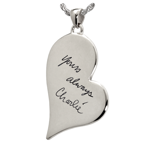 Teardrop Heart with Handwriting Cremation Jewelry-Jewelry-New Memorials-Afterlife Essentials