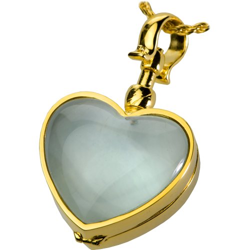 Victorian Glass Heart Locket (Not For Ashes) Cremation Jewelry-Jewelry-New Memorials-Afterlife Essentials