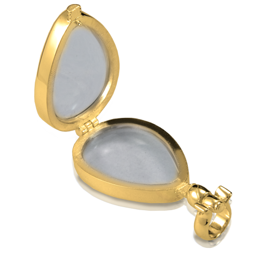 Glass Teardrop Victorian Locket (Not For Ashes) Pet Cremation Jewelry-Jewelry-New Memorials-Afterlife Essentials