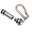 Stainless Steel Striped Cylinder W/ Crystal Keychain-Jewelry-New Memorials-Afterlife Essentials