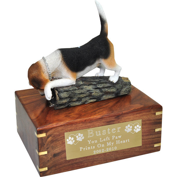 Beagle Stand Pet Wood Cremation Urn-Cremation Urns-New Memorials-Afterlife Essentials