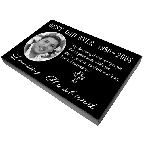 Laser Engraved Granite Flat Headstone- 1" thick-Headstones-New Memorials-Afterlife Essentials