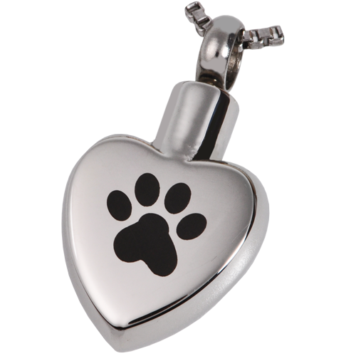 Pet Cremation Jewelry Stainless Steel Paw My Heart-Jewelry-New Memorials-Afterlife Essentials