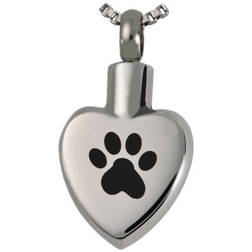 Pet Cremation Jewelry Stainless Steel Paw My Heart-Jewelry-New Memorials-Afterlife Essentials