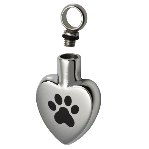Pet Cremation Jewelry Stainless Steel Paw My Heart-Jewelry-New Memorials-Afterlife Essentials