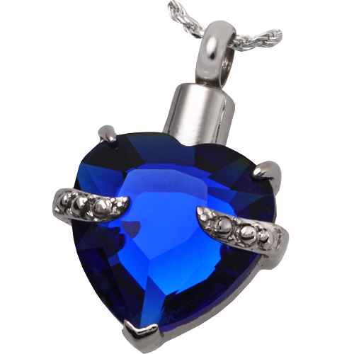 Stainless Steel Royal Heart Cremation Jewelry-Jewelry-New Memorials-Afterlife Essentials