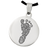 Stainless Steel Round Footprint Fingerprint Memorial Jewelry-Jewelry-New Memorials-Afterlife Essentials
