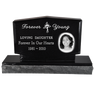 Photo Laser Engraved Granite Headstone- Diamond — Afterlife Essentials