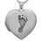 Heart Double Photo Locket Footprint Fingerprint Pendant Memorial Jewelry-Jewelry-New Memorials-Afterlife Essentials