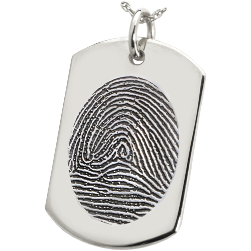 Fingerprint Dog Tag Pendant Cremation Jewelry Afterlife Essentials