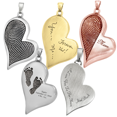 Personalized Teardrop Heart Cremation Jewelry-Jewelry-New Memorials-Afterlife Essentials
