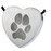 Heart Actual Pawprint Pet Pendant Cremation Jewelry-Jewelry-New Memorials-Stainless Steel-No Chamber (flat)-Afterlife Essentials