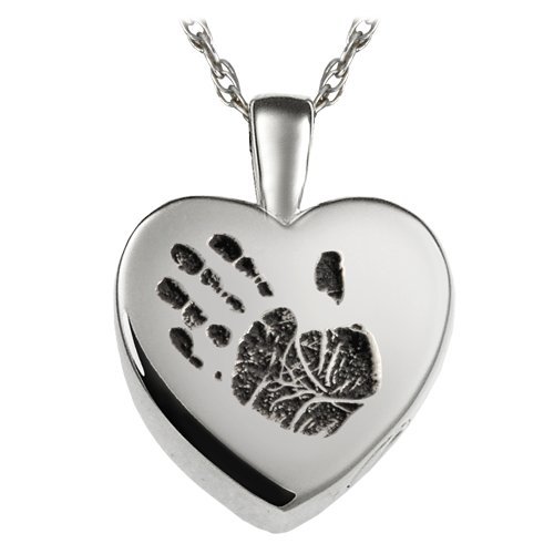 Petite Heart Handprint Cremation Jewelry-Jewelry-New Memorials-Afterlife Essentials