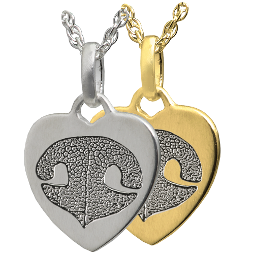 Petite Heart Noseprint Cremation Jewelry-Jewelry-New Memorials-Afterlife Essentials