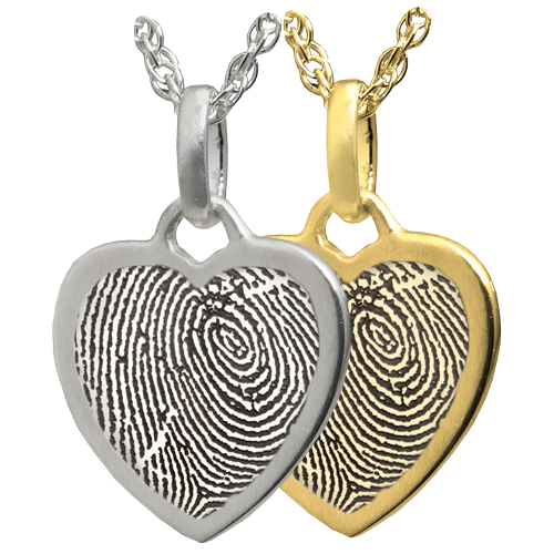 Petite Heart Fingerprint Cremation Jewelry-Jewelry-New Memorials-Afterlife Essentials