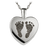Petite Heart 2 Footprints Cremation Jewelry-Jewelry-New Memorials-Afterlife Essentials