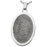 Oval Fingerprint Pendant Cremation Jewelry-Jewelry-New Memorials-925 Sterling Silver-Rim-No Chamber (flat)-Afterlife Essentials