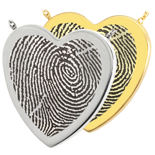 Heart Fingerprint Pendant Cremation Jewelry-Jewelry-New Memorials-Afterlife Essentials