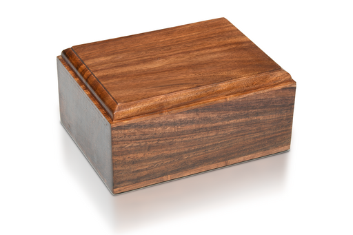 Simple Rosewood Urn with beveled edge-medium 75 cu-Cremation Urns-Bogati-Afterlife Essentials