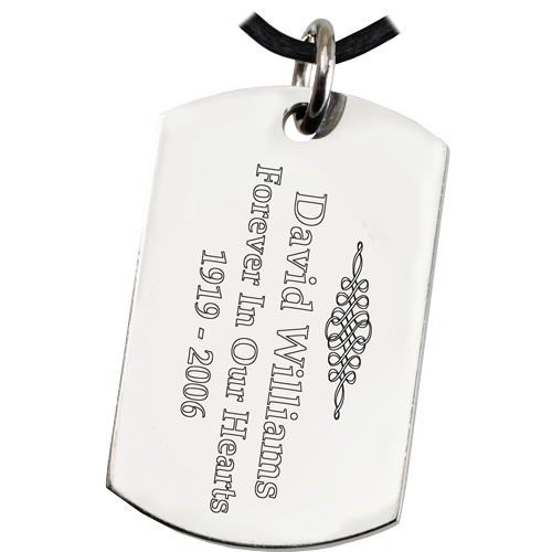 Large Stainless Steel Dog Tag Fingerprint Fingerprint Memorial Key Chain-Jewelry-New Memorials-Afterlife Essentials