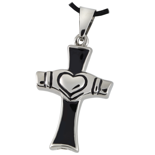 Premium Stainless Steel Claddagh Cross Cremation Jewelry-Jewelry-New Memorials-Afterlife Essentials
