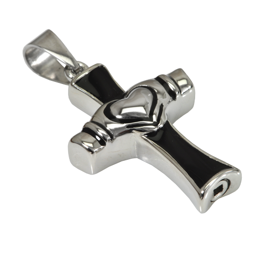 Premium Stainless Steel Claddagh Cross Cremation Jewelry-Jewelry-New Memorials-Afterlife Essentials