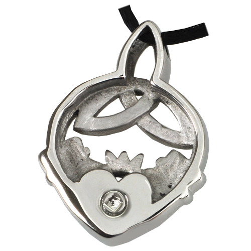 Premium Stainless Steel Claddagh Trinity Knot Cremation Jewelry-Jewelry-New Memorials-Afterlife Essentials