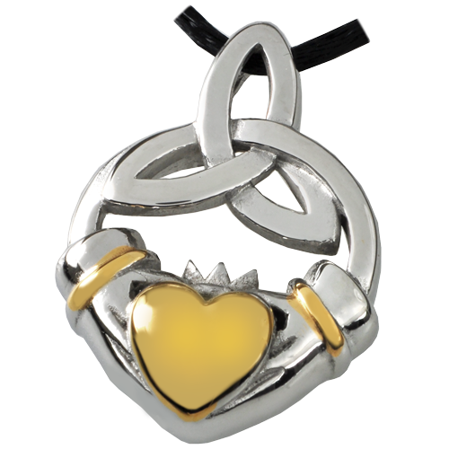 Premium Stainless Steel Claddagh Trinity Knot Cremation Jewelry-Jewelry-New Memorials-Afterlife Essentials