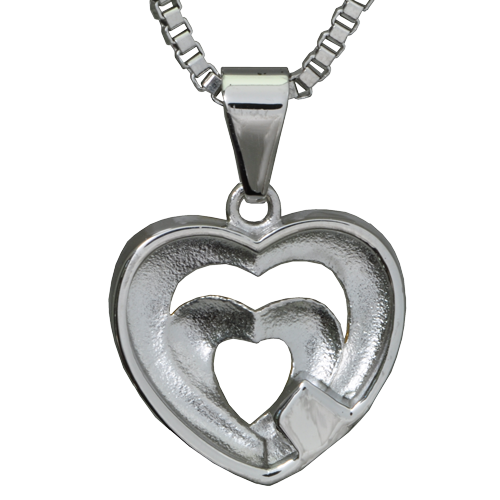 Stainless Steel Married Hearts Pendant Cremation Jewelry-Jewelry-New Memorials-Afterlife Essentials