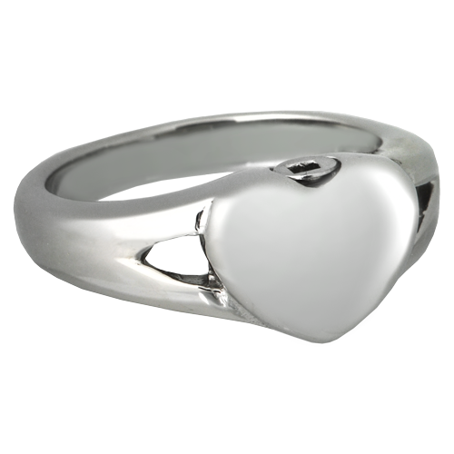 Stainless Steel Simple Heart Ring Cremation Jewelry-Jewelry-New Memorials-Stainless Steel-5-Afterlife Essentials