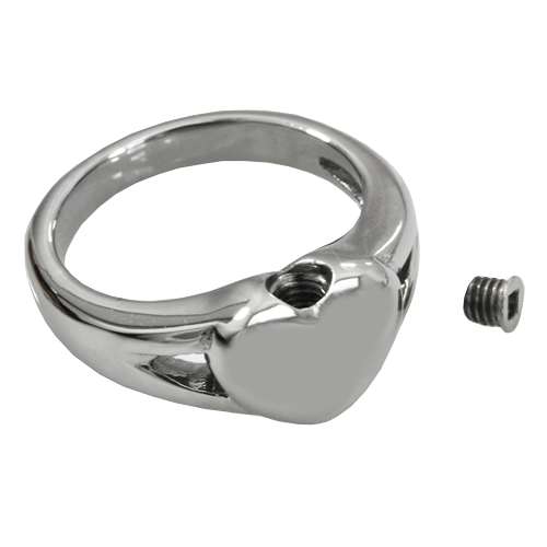 Stainless Steel Simple Heart Ring Cremation Jewelry-Jewelry-New Memorials-Afterlife Essentials