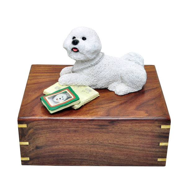 Bichon Frise Pet Wood Cremation Urn-Cremation Urns-New Memorials-Afterlife Essentials