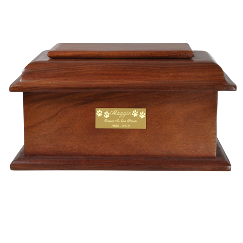 Stately Pet Wood 40 cu in Cremation Urn-Cremation Urns-New Memorials-Afterlife Essentials