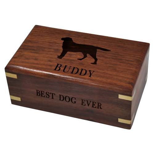 Perfect Simple Wood Box Dog 10 cu in Cremation Urn-Cremation Urns-New Memorials-Afterlife Essentials