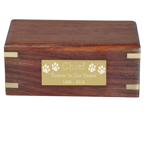 Perfect Simple Wood Box Dog 10 cu in Cremation Urn-Cremation Urns-New Memorials-Afterlife Essentials