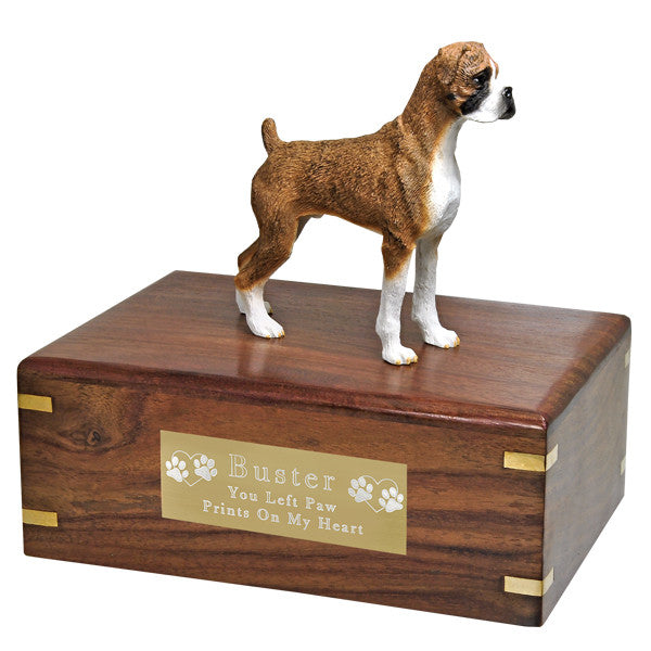 Boxer Brindle Pet Wood Cremation Urn-Cremation Urns-New Memorials-Afterlife Essentials