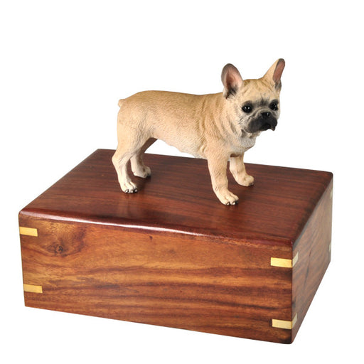 French Bulldog Pet Wood Cremation Urn-Cremation Urns-New Memorials-Afterlife Essentials