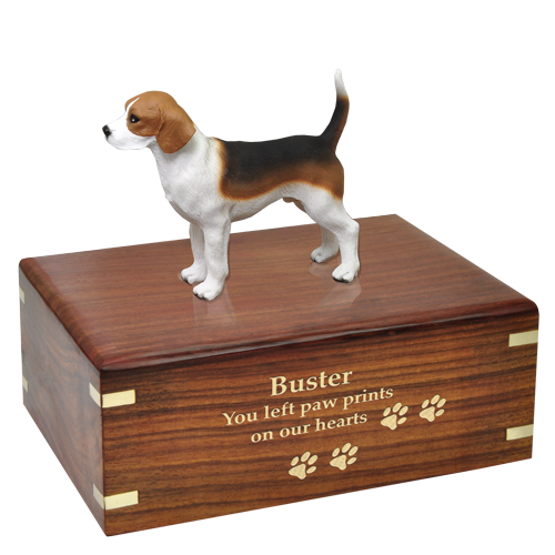 Beagle Pet Wood Cremation Urn-Cremation Urns-New Memorials-Afterlife Essentials
