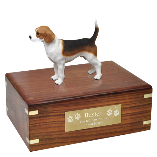Beagle Pet Wood Cremation Urn-Cremation Urns-New Memorials-Afterlife Essentials