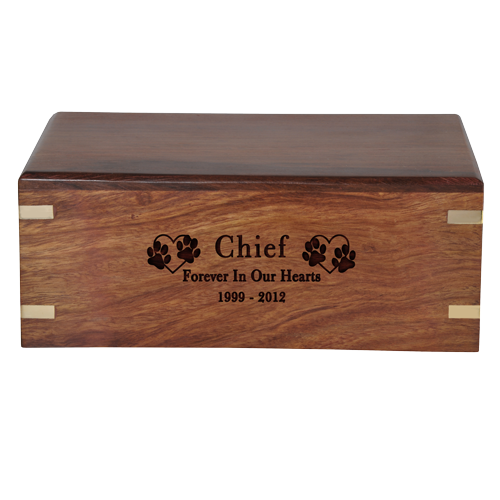 Perfect Simple Wood Box Dog 38 cu in Cremation Urn-Cremation Urns-New Memorials-Afterlife Essentials