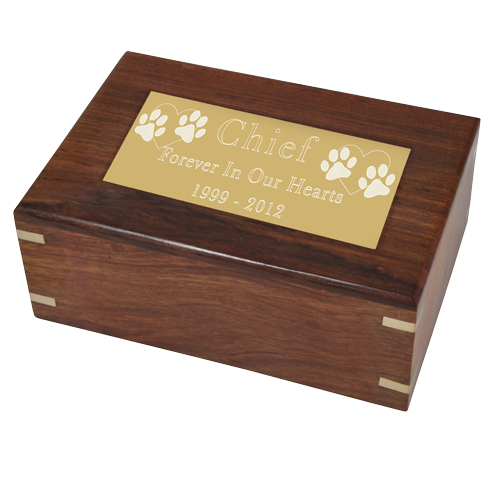 Perfect Simple Wood Box Cat 38 cu in Cremation Urn-Cremation Urns-New Memorials-Afterlife Essentials