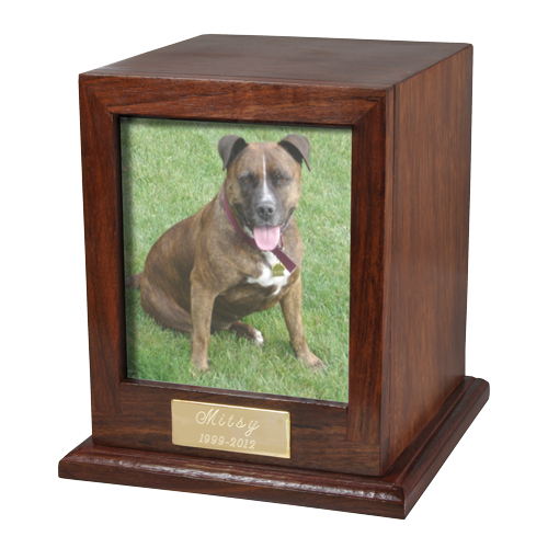 Elegant Photo Wood Dog 50 cu in Cremation Urn-Cremation Urns-New Memorials-Afterlife Essentials