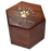 Pawprint Wood Hexagon Pet 50 cu in Cremation Urn-Cremation Urns-New Memorials-Afterlife Essentials