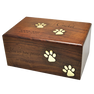 Paw Prints Wood Urn Pet Urns — Afterlife Essentials